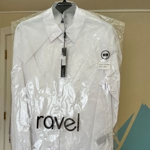 Ravel Button Down White Medium Dress Shirt